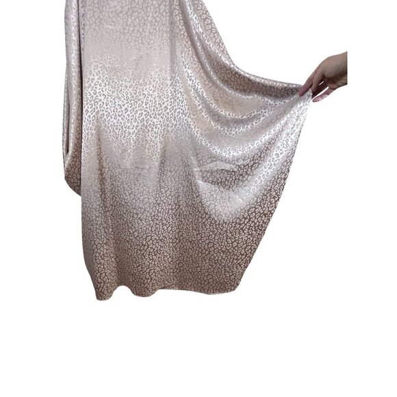 GeeGee Dress Women 1X Champagne Animal Print Tank Maxi Feminine Neutral Sexy 80s - Picture 7 of 10